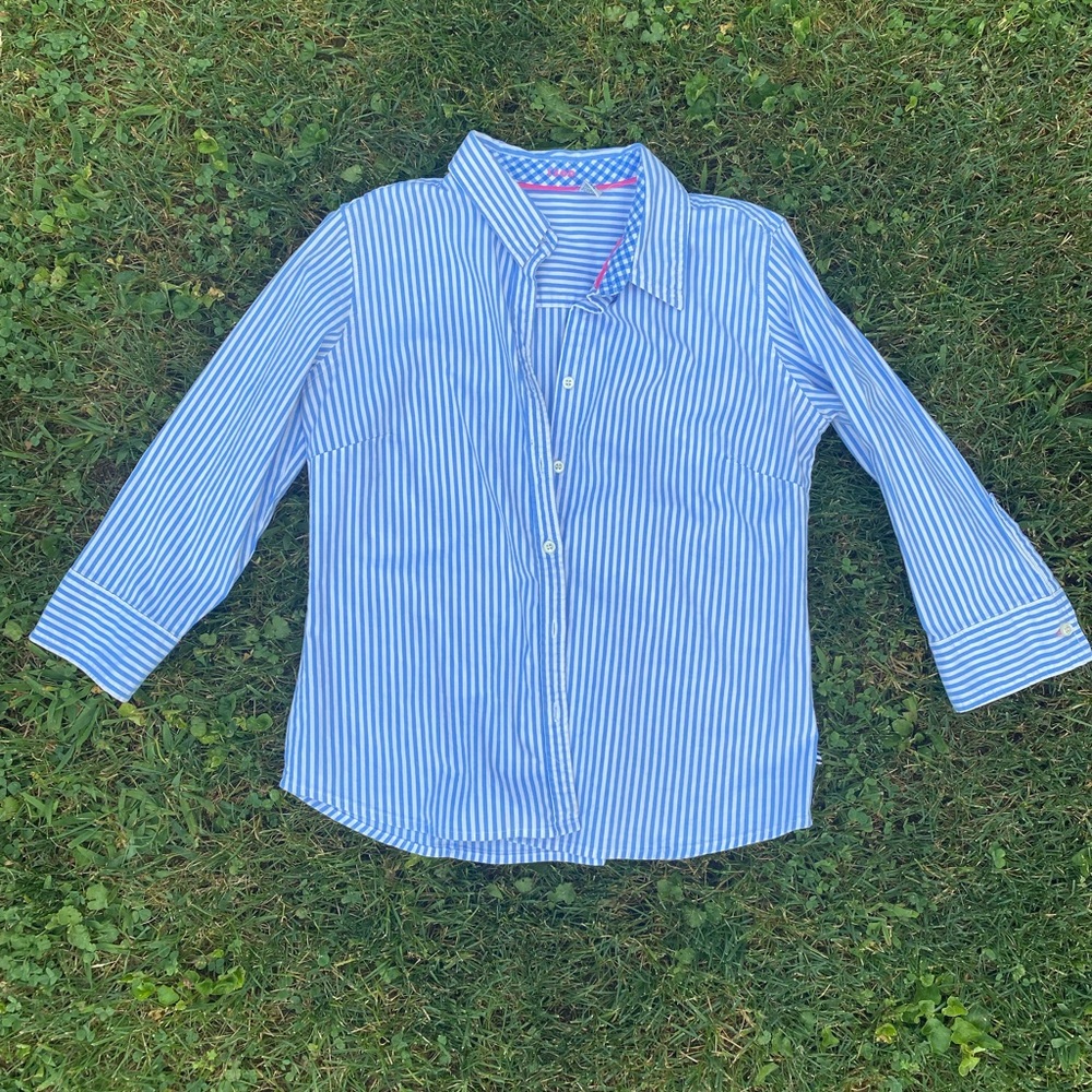 Striped button down